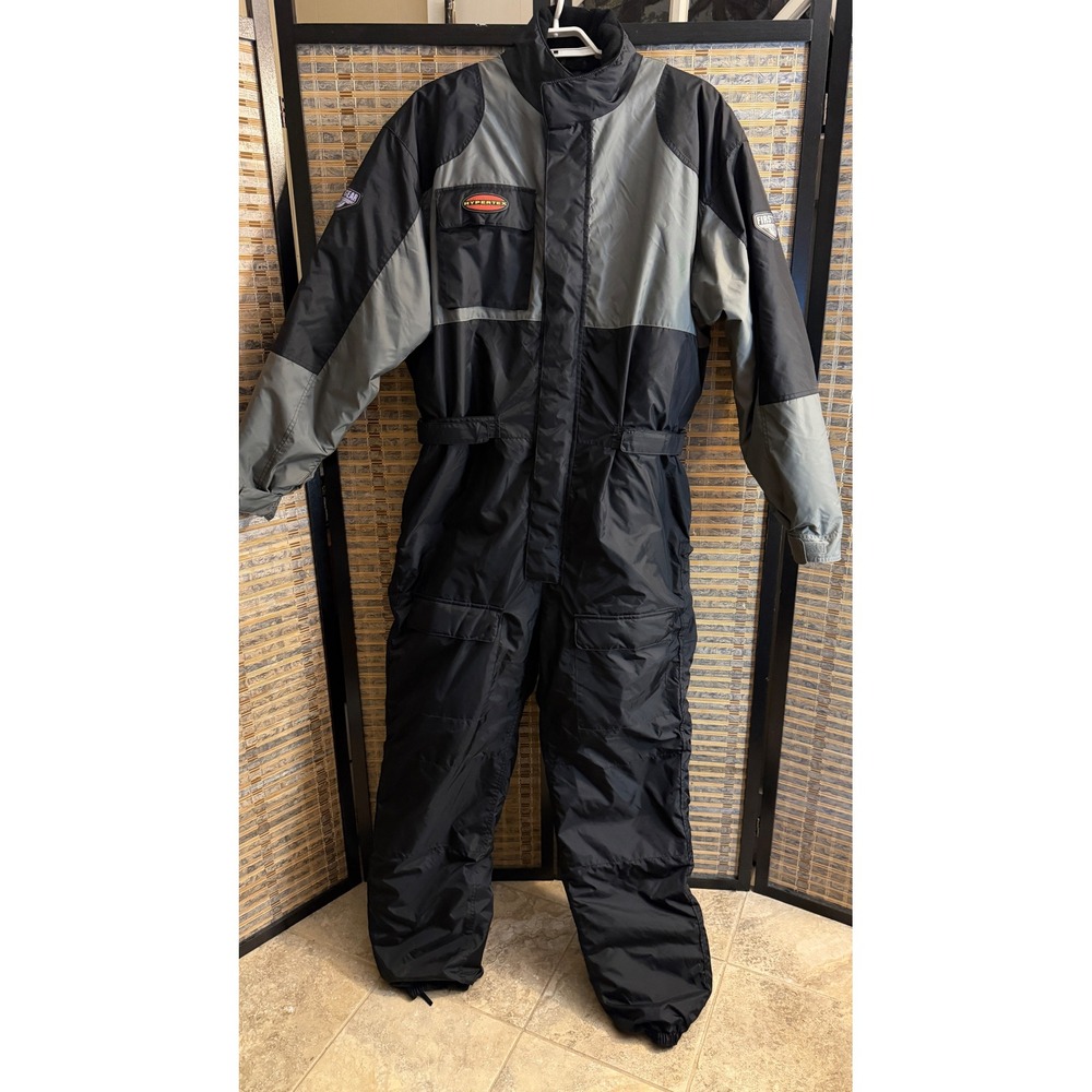Firstgear Riding Suit Mens 2XL Black Hypertex Motorcycle Insulated Jumpsuit